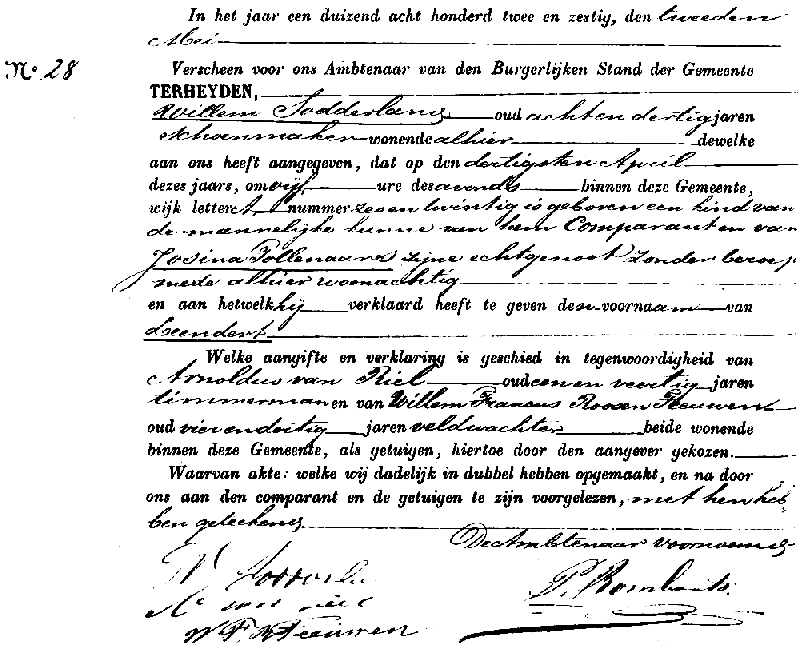 18620502 geb akte 28 Leendert zv W Sodderland - J Tollenaars